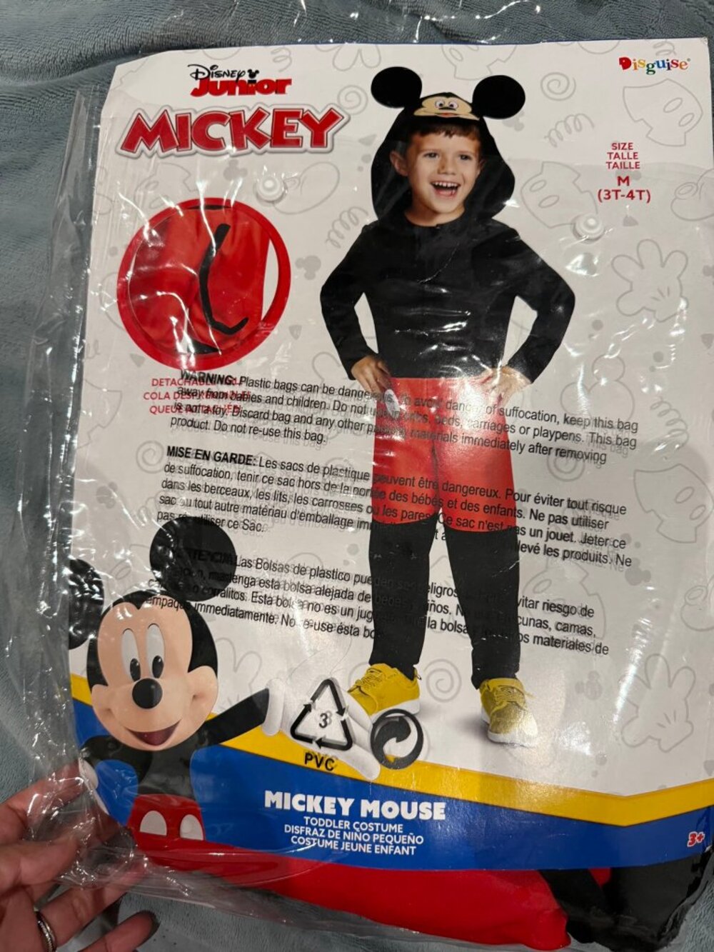 Disney Junior Mickey Mouse Toddler Costume M 3T-4T